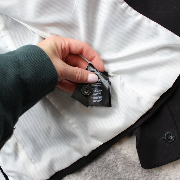 Women's H&M Black Lined Blazer, Size 8 - Picture 7 of 7